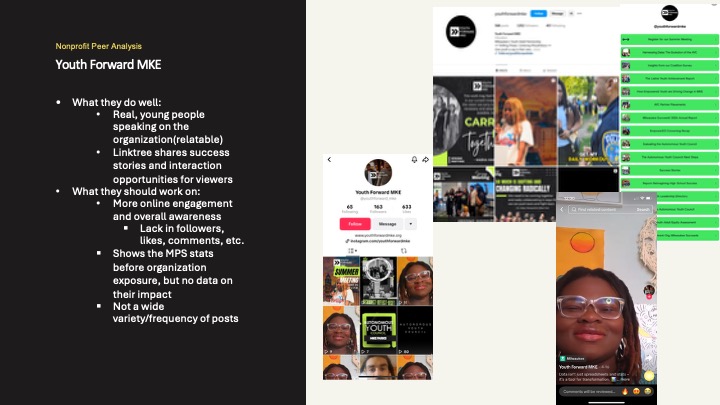 Project Kindred peer analysis with Instagram post examples