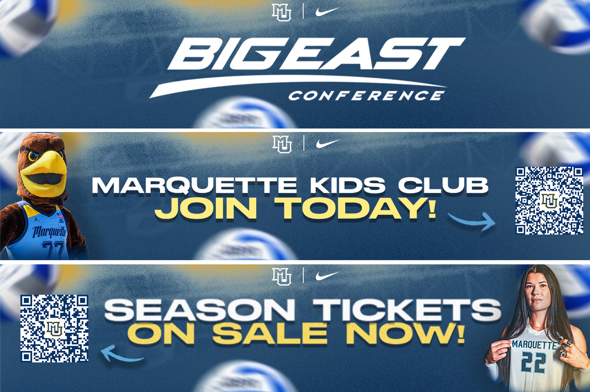 Marquette BigEast Conference, Kids Club, and Season Tickets promotion