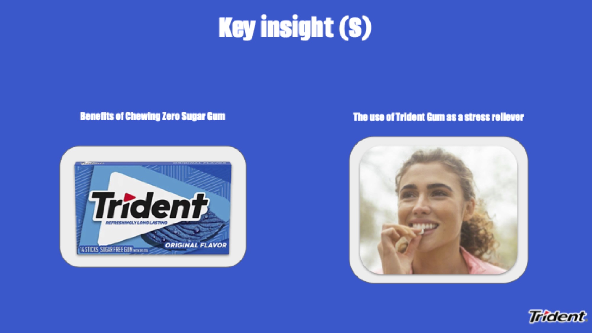 Trident gum insights: zero sugar benefits and stress relief