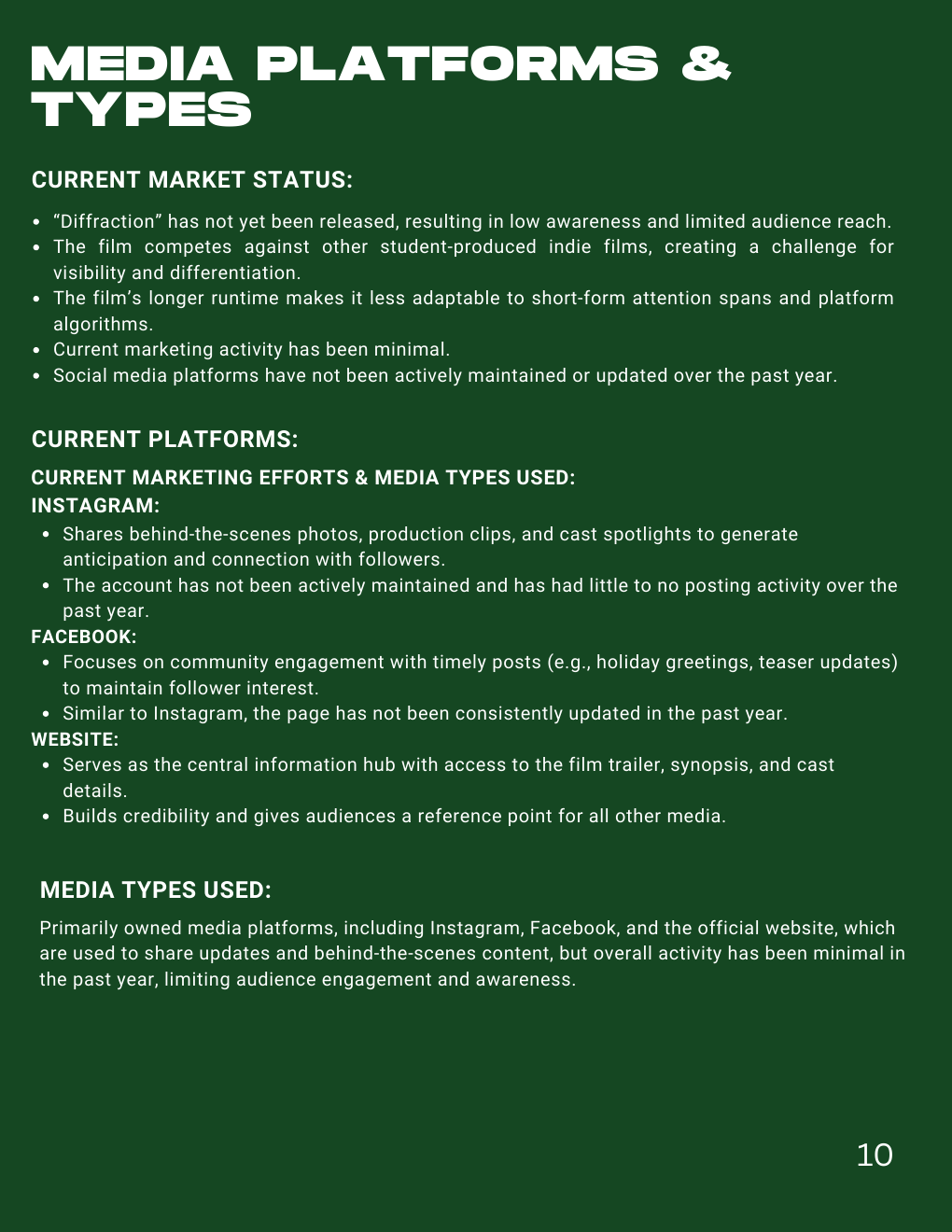 Diffraction media platforms and current market status page