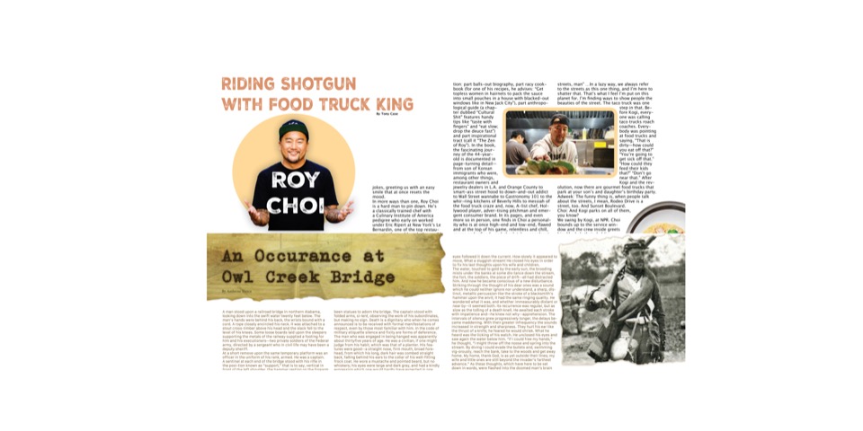 Magazine layout with articles